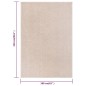 vidaXL Teppich Kurzflor 160x230 cm Dunkelbeige vidaXL Teppich Kurzflor 160x230 cm Dunkelbeige