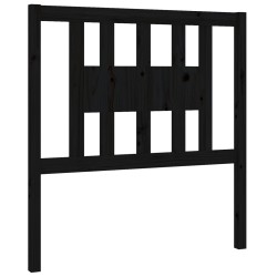 vidaXL Kopfteil Schwarz 106x4x100 cm Massivholz Kiefer
