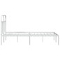 vidaXL Bettgestell mit Kopfteil Metall Weiß 150x200 cm vidaXL Bettgestell mit Kopfteil Metall Weiß 150x200 cm