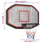 vidaXL Basketballkorb Schwarz 109x71x3 cm Polyethylen vidaXL Basketballkorb Schwarz 109x71x3 cm Polyethylen