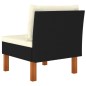 3-tlg. Garten-Lounge-Set Poly Rattan und Eukalyptus Massivholz 3-tlg. Garten-Lounge-Set Poly Rattan und Eukalyptus Massivholz