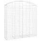 vidaXL Gabione mit Hochbogen 200x50x200/220 cm Verzinktes Eisen vidaXL Gabione mit Hochbogen 200x50x200/220 cm Verzinktes Eisen