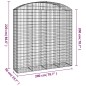 vidaXL Gabione mit Hochbogen 200x50x200/220 cm Verzinktes Eisen vidaXL Gabione mit Hochbogen 200x50x200/220 cm Verzinktes Eisen