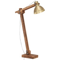 vidaXL Stehlampe Messing Mango Massivholz E27  