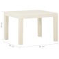 3-tlg. Garten-Lounge-Set mit Auflagen Kunststoff Weiß 3-tlg. Garten-Lounge-Set mit Auflagen Kunststoff Weiß