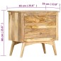vidaXL Nachttisch 65x35x60 cm Mango Massivholz