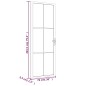 vidaXL Innentür 76x201,5 cm Weiß Mattglas und Aluminium vidaXL Innentür 76x201,5 cm Weiß Mattglas und Aluminium