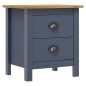 vidaXL Nachttisch Hill Grau 46x35x49,5 cm Massivholz Kiefer vidaXL Nachttisch Hill Grau 46x35x49,5 cm Massivholz Kiefer