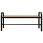 vidaXL Gartenbank 124,5 cm Stahl und WPC Braun und Schwarz