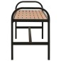 vidaXL Gartenbank 124,5 cm Stahl und WPC Braun und Schwarz