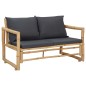 4-tlg. Garten-Lounge-Set mit Auflagen Bambus 4-tlg. Garten-Lounge-Set mit Auflagen Bambus