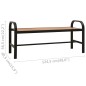 vidaXL Gartenbank 124,5 cm Stahl und WPC Braun und Schwarz