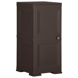 vidaXL Kunststoffschrank 40x43x85,5 cm Holzdesign Braun