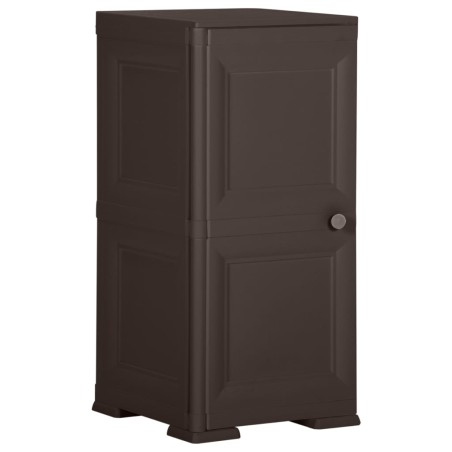 vidaXL Kunststoffschrank 40x43x85,5 cm Holzdesign Braun