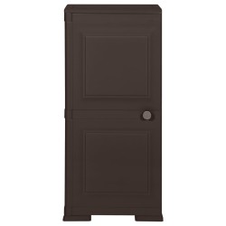 vidaXL Kunststoffschrank 40x43x85,5 cm Holzdesign Braun