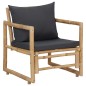 4-tlg. Garten-Lounge-Set mit Auflagen Bambus 4-tlg. Garten-Lounge-Set mit Auflagen Bambus