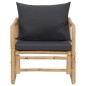 4-tlg. Garten-Lounge-Set mit Auflagen Bambus 4-tlg. Garten-Lounge-Set mit Auflagen Bambus