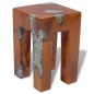 vidaXL Hocker Massivholz Teak und Harz vidaXL Hocker Massivholz Teak und Harz