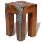 vidaXL Hocker Massivholz Teak und Harz vidaXL Hocker Massivholz Teak und Harz