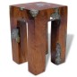 vidaXL Hocker Massivholz Teak und Harz vidaXL Hocker Massivholz Teak und Harz