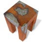 vidaXL Hocker Massivholz Teak und Harz vidaXL Hocker Massivholz Teak und Harz