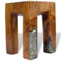 vidaXL Hocker Massivholz Teak und Harz vidaXL Hocker Massivholz Teak und Harz