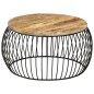 vidaXL Couchtisch Ø68 cm Raues Mangoholz vidaXL Couchtisch Ø68 cm Raues Mangoholz