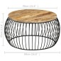 vidaXL Couchtisch Ø68 cm Raues Mangoholz vidaXL Couchtisch Ø68 cm Raues Mangoholz