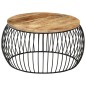 vidaXL Couchtisch Ø68 cm Raues Mangoholz vidaXL Couchtisch Ø68 cm Raues Mangoholz