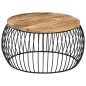vidaXL Couchtisch Ø68 cm Raues Mangoholz vidaXL Couchtisch Ø68 cm Raues Mangoholz