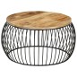 vidaXL Couchtisch Ø68 cm Raues Mangoholz vidaXL Couchtisch Ø68 cm Raues Mangoholz