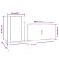vidaXL 2-tlg. TV-Schrank-Set Betongrau Holzwerkstoff vidaXL 2-tlg. TV-Schrank-Set Betongrau Holzwerkstoff