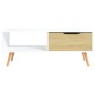 vidaXL Couchtisch Weiß und Sonoma-Eiche 100x49,5x43 cm Holzwerkstoff vidaXL Couchtisch Weiß und Sonoma-Eiche 100x49,5x43 cm Holzwerkstoff