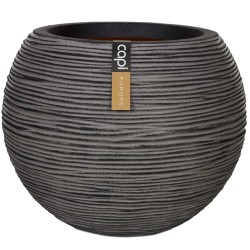 Capi Blumentopf Nature Rib Kugel 40 x 32 cm Anthrazit KOFZ270 