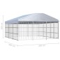 vidaXL Outdoor-Hundezwinger mit Überdachung 450×450×200 cm vidaXL Outdoor-Hundezwinger mit Überdachung 450×450×200 cm