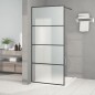 vidaXL Duschwand für Begehbare Dusche Schwarz 90x195cm Matt ESG-Glas vidaXL Duschwand für Begehbare Dusche Schwarz 90x195cm Matt ESG-Glas