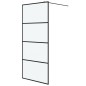 vidaXL Duschwand für Begehbare Dusche Schwarz 90x195cm Matt ESG-Glas vidaXL Duschwand für Begehbare Dusche Schwarz 90x195cm Matt ESG-Glas