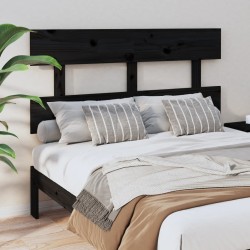 vidaXL Kopfteil Schwarz 138x3x81 cm Massivholz Kiefer