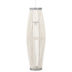 vidaXL Pendelleuchte Weiß Weide 40W 27x68 cm Oval E27
