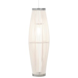 vidaXL Pendelleuchte Weiß Weide 40W 27x68 cm Oval E27