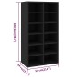 vidaXL Schuhregal Schwarz 54x34x100,5 cm Holzwerkstoff vidaXL Schuhregal Schwarz 54x34x100,5 cm Holzwerkstoff