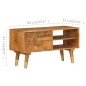 vidaXL TV-Schrank 85 x 35 x 47 cm Mango-Massivholz vidaXL TV-Schrank 85 x 35 x 47 cm Mango-Massivholz