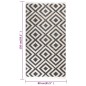 vidaXL Outdoor-Teppich Flachgewebe 80x150 cm Hellschwarz und Hellbeige vidaXL Outdoor-Teppich Flachgewebe 80x150 cm Hellschwarz und Hellbeige