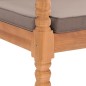 Batavia-Stühle 2 Stk. mit Dunkelgrauen Kissen Massivholz Teak Batavia-Stühle 2 Stk. mit Dunkelgrauen Kissen Massivholz Teak
