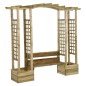 vidaXL Garten-Pergola mit Bank Pflanzkübeln Kiefernholz Imprägniert vidaXL Garten-Pergola mit Bank Pflanzkübeln Kiefernholz Imprägniert