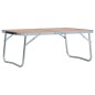 vidaXL Klappbarer Campingtisch Braun Aluminium 60 x 40 cm vidaXL Klappbarer Campingtisch Braun Aluminium 60 x 40 cm