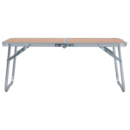 vidaXL Klappbarer Campingtisch Braun Aluminium 60 x 40 cm