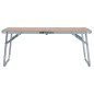 vidaXL Klappbarer Campingtisch Braun Aluminium 60 x 40 cm vidaXL Klappbarer Campingtisch Braun Aluminium 60 x 40 cm