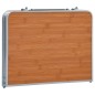 vidaXL Klappbarer Campingtisch Braun Aluminium 60 x 40 cm vidaXL Klappbarer Campingtisch Braun Aluminium 60 x 40 cm