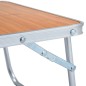 vidaXL Klappbarer Campingtisch Braun Aluminium 60 x 40 cm vidaXL Klappbarer Campingtisch Braun Aluminium 60 x 40 cm